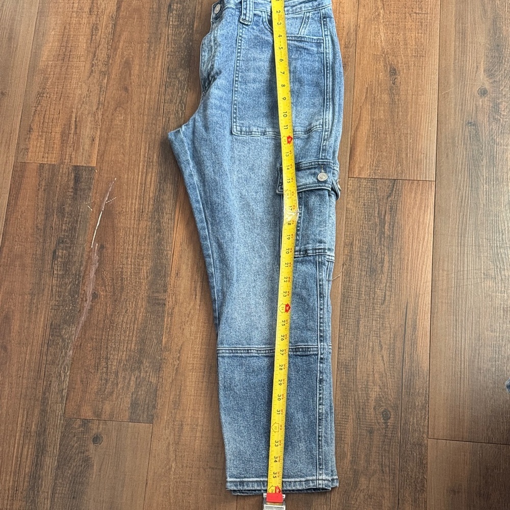 KanCan Light Blue Straight Leg Cargo Jeans - Picture 10 of 15